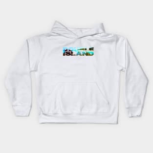 DOUBLE ISLAND - Queensland Australia Surfing Kids Hoodie